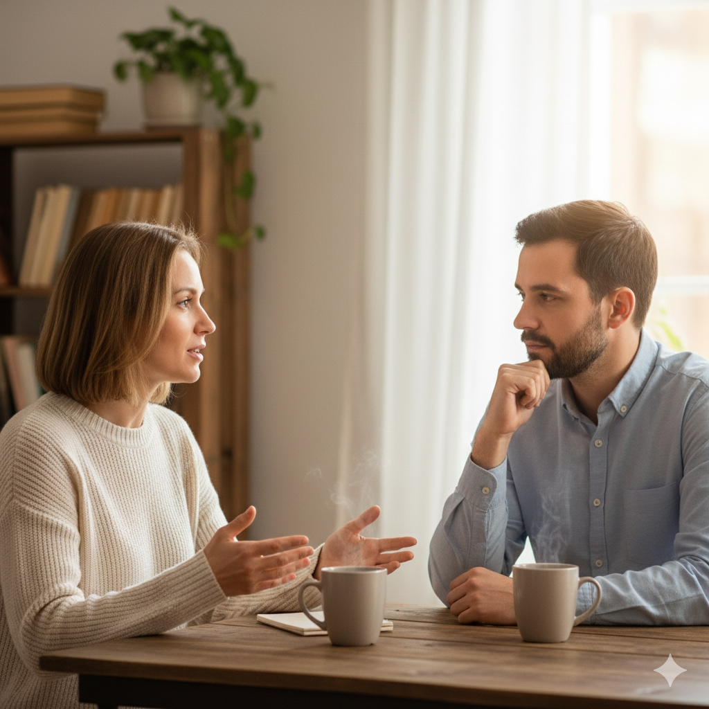 Conversación donde escuchar es más importante que hablar.