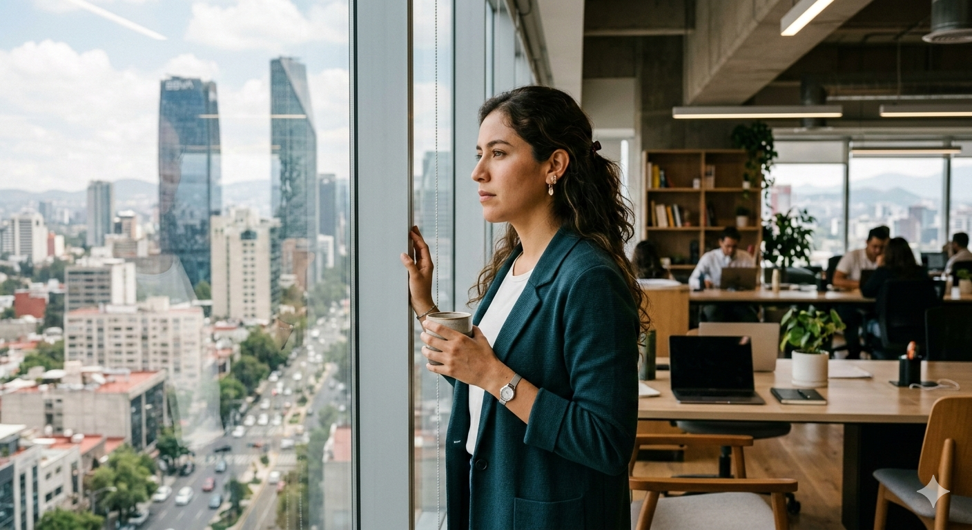 Persona reflexionando sobre dificultades de comunicación en entorno urbano