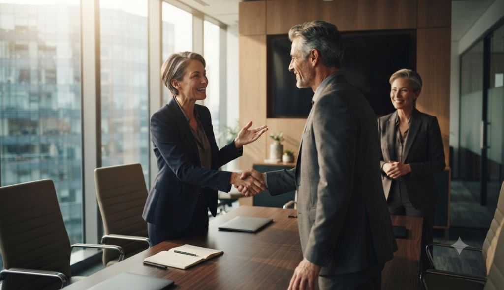 Cliente recomendando a un profesional por su excelente reputación